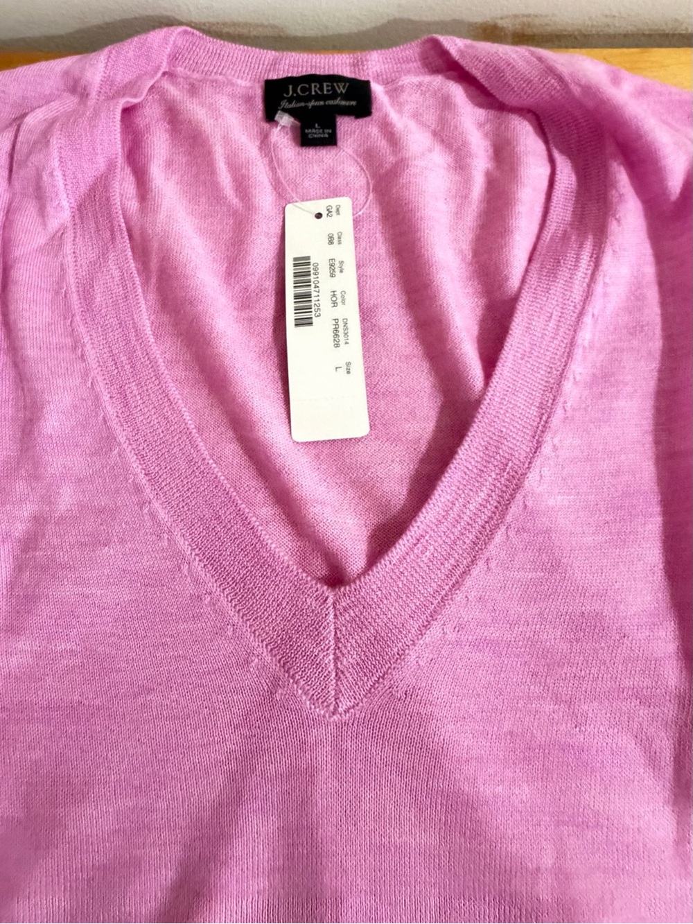 J. Crew Pink V-Neck Sweater